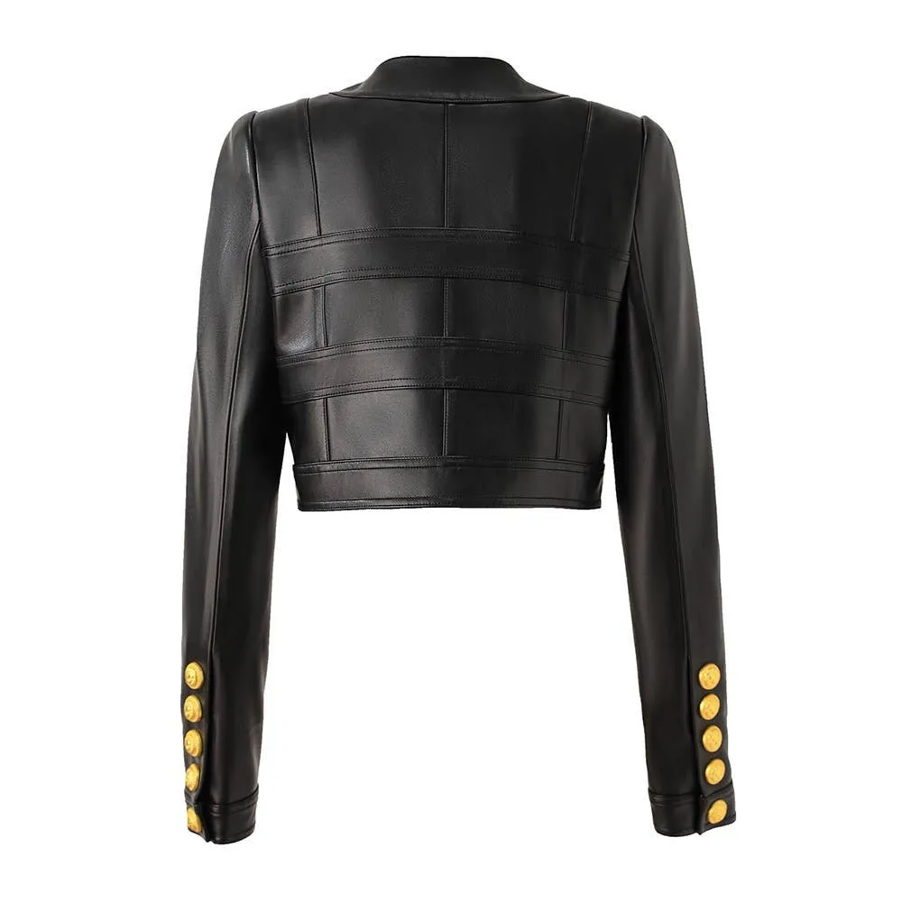 Black Faux Leather Jacket