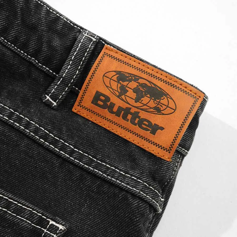 BUTTER ACE DENIM JEANS - DISTRESSED BLACK