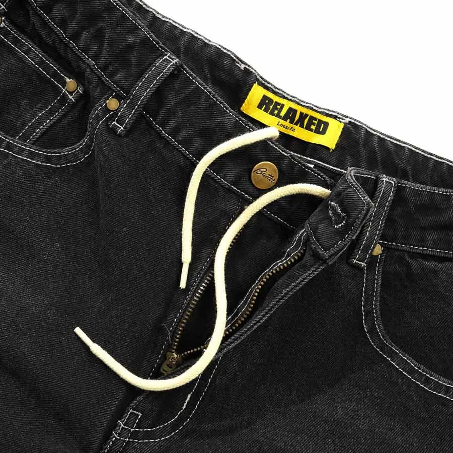BUTTER ACE DENIM JEANS - DISTRESSED BLACK