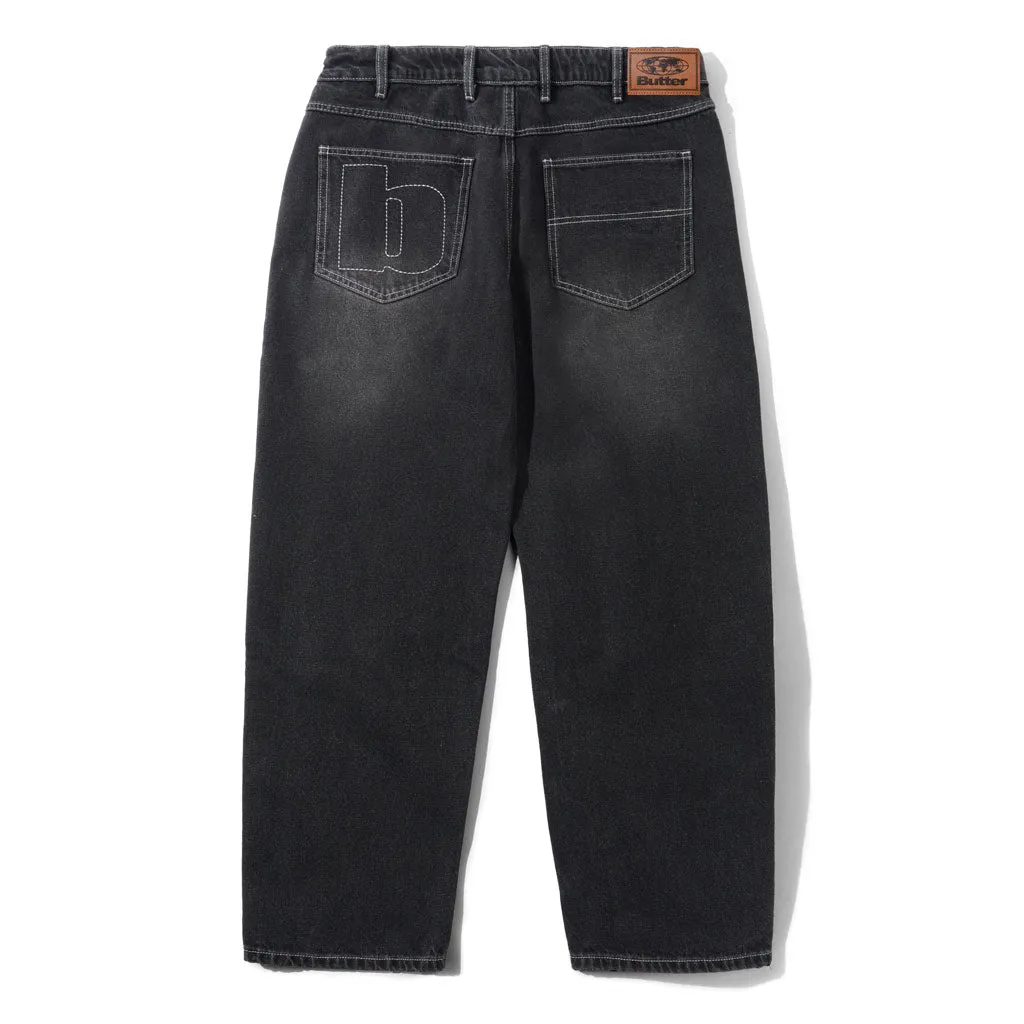 BUTTER ACE DENIM JEANS - DISTRESSED BLACK