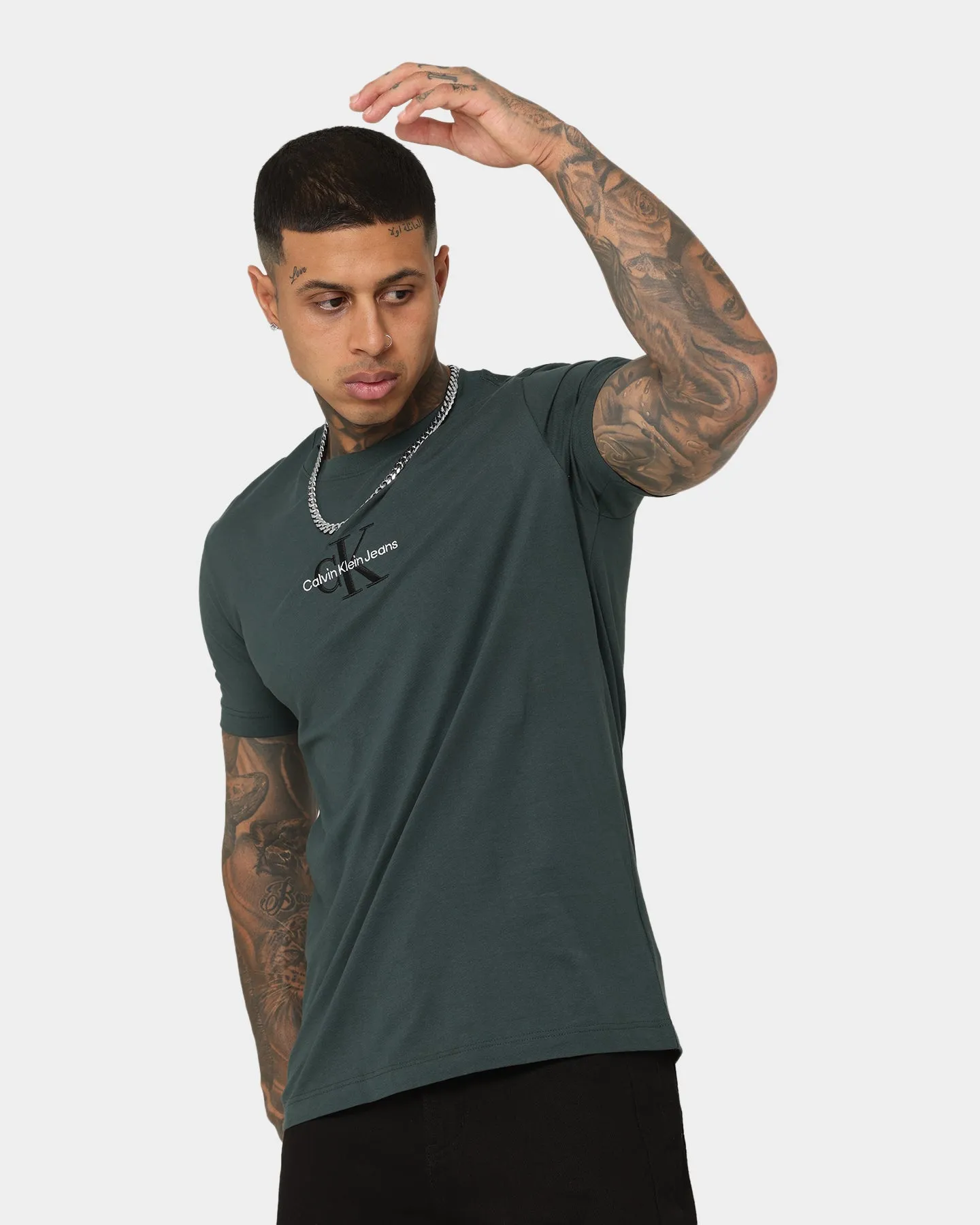 Calvin Klein Monologo T-Shirt Dark Seaweed