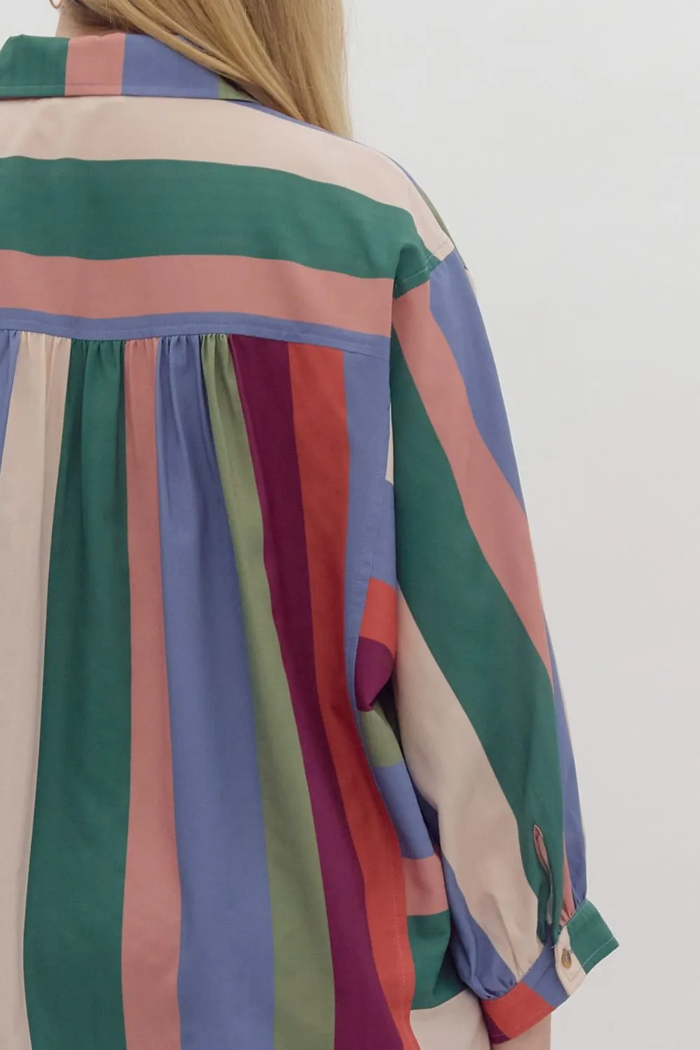 Colorful Daze Button Up Top *Curvy*