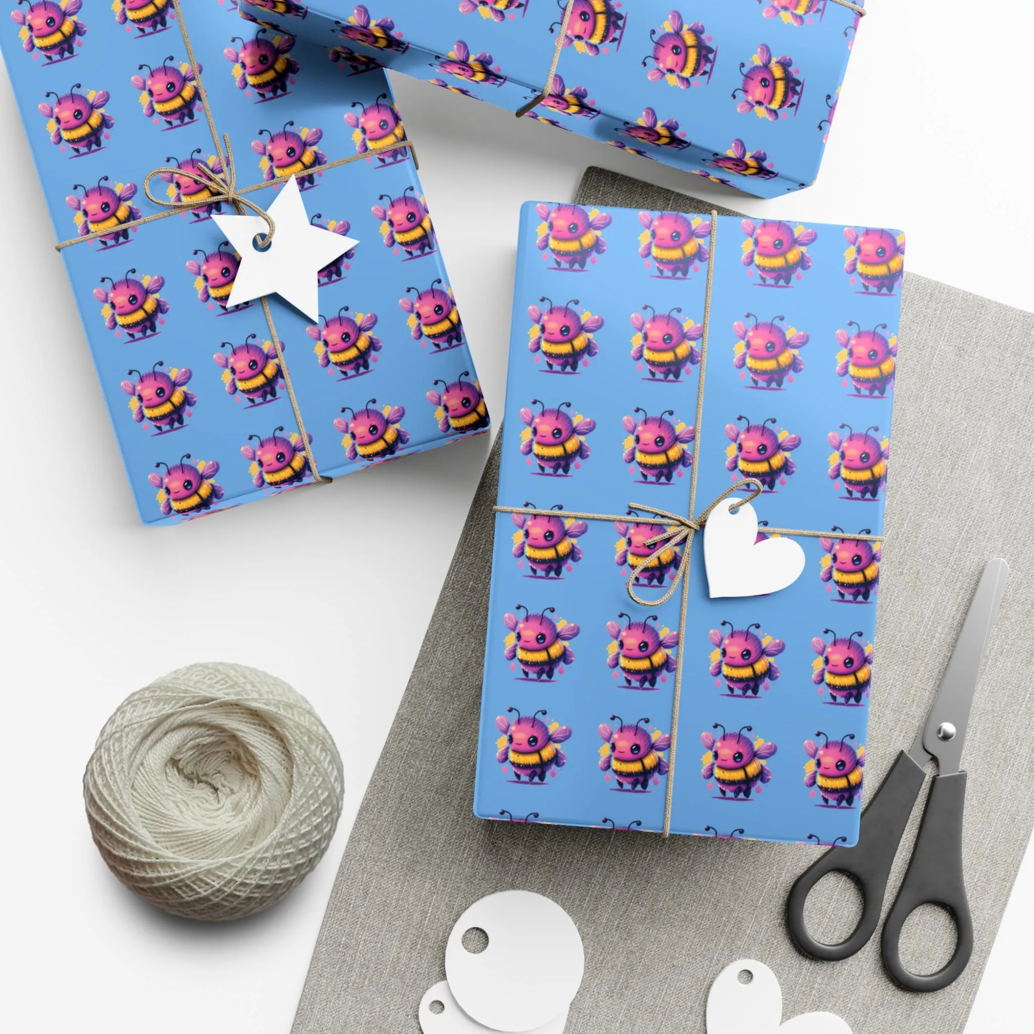 cute bee wrapping paper, bee, honey bee, bee paper, bee gift wrap, bees, save the bee's, bee awareness, bumble bee, queen bee