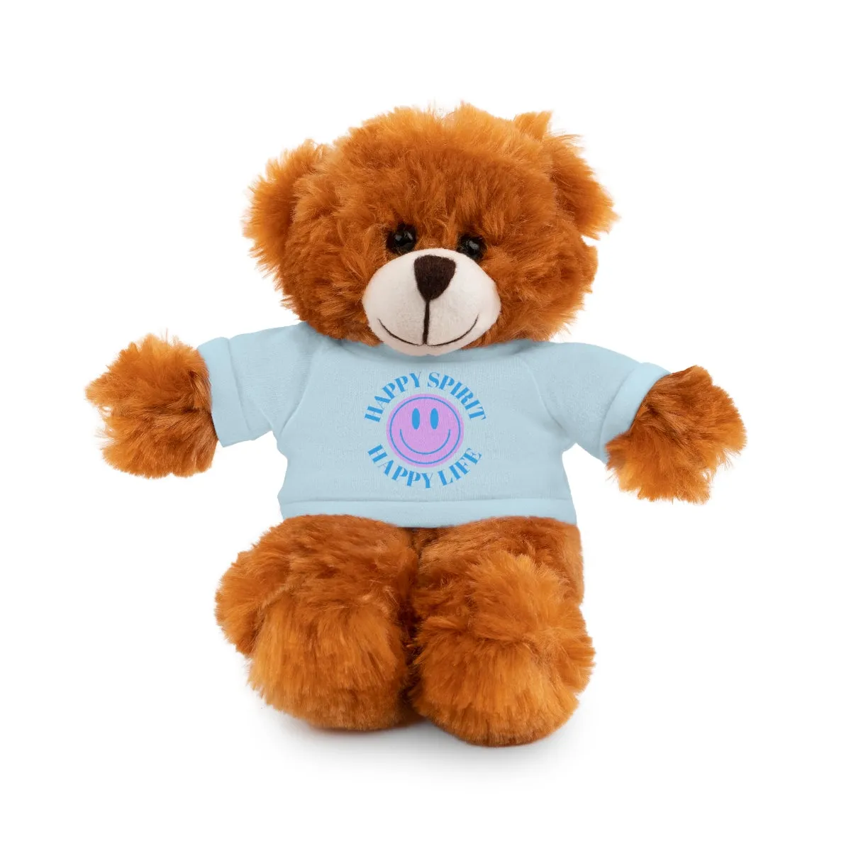 Happy Spirit Happy Life Stuffie, Stuffy, Stuffed Animals with Tee, Happy Mind Gift, Inspo , Love Toy Panda, Bear, Bunny, Jaguar, Sheep, Lion