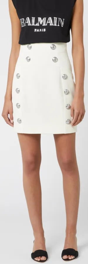 High Waist Pencil Skirt, White