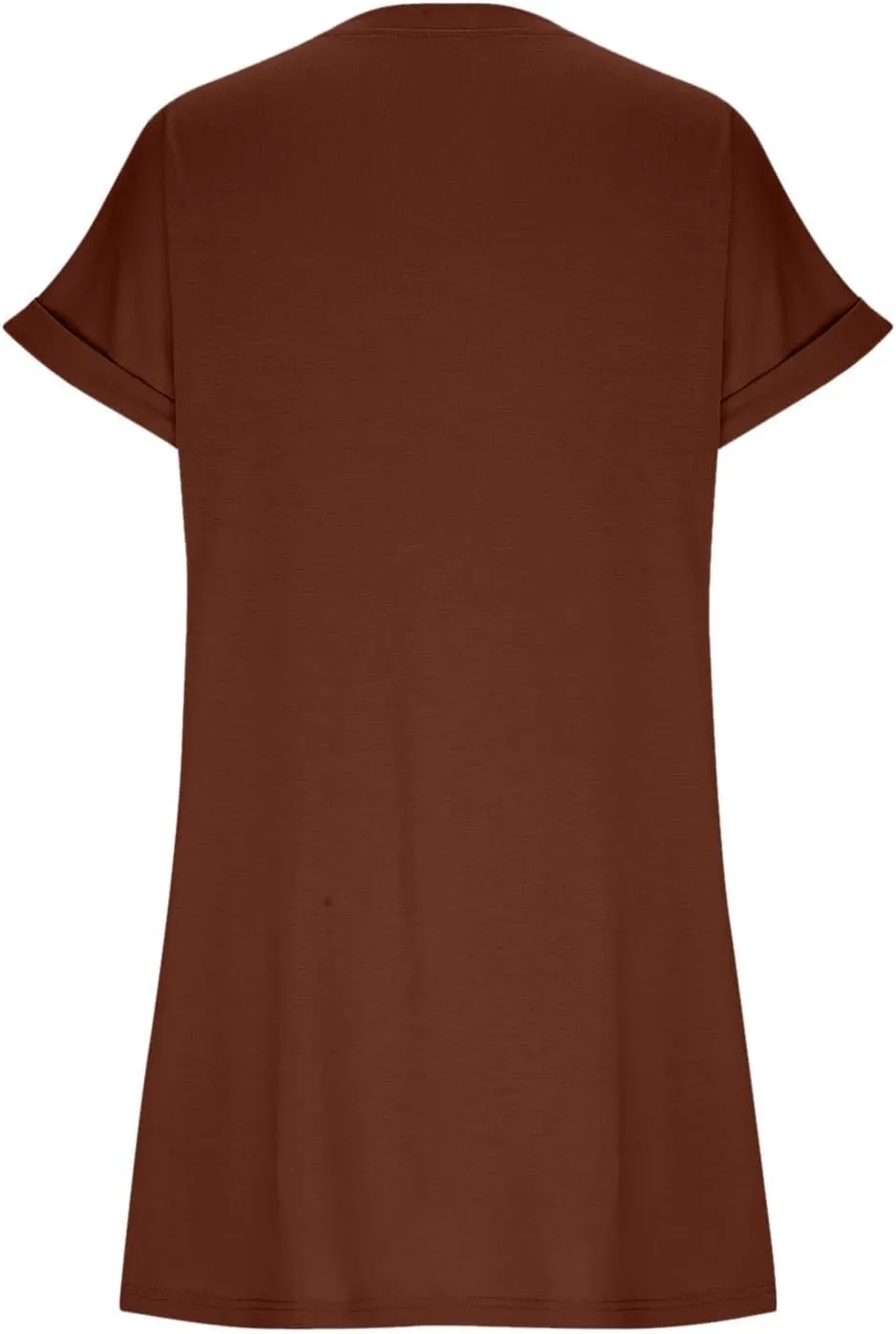 hlysgo Womens Summer Dresses 2025 Trendy Short Sleeve Crew Neck Mini Dress Casual Loose Fit Knee Length Dress with Pockets