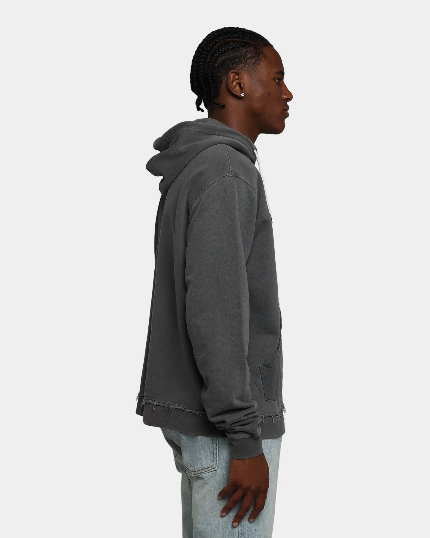 MNML Panelled Vintage Hoodie Black