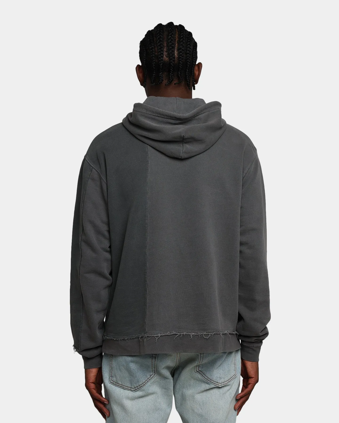 MNML Panelled Vintage Hoodie Black