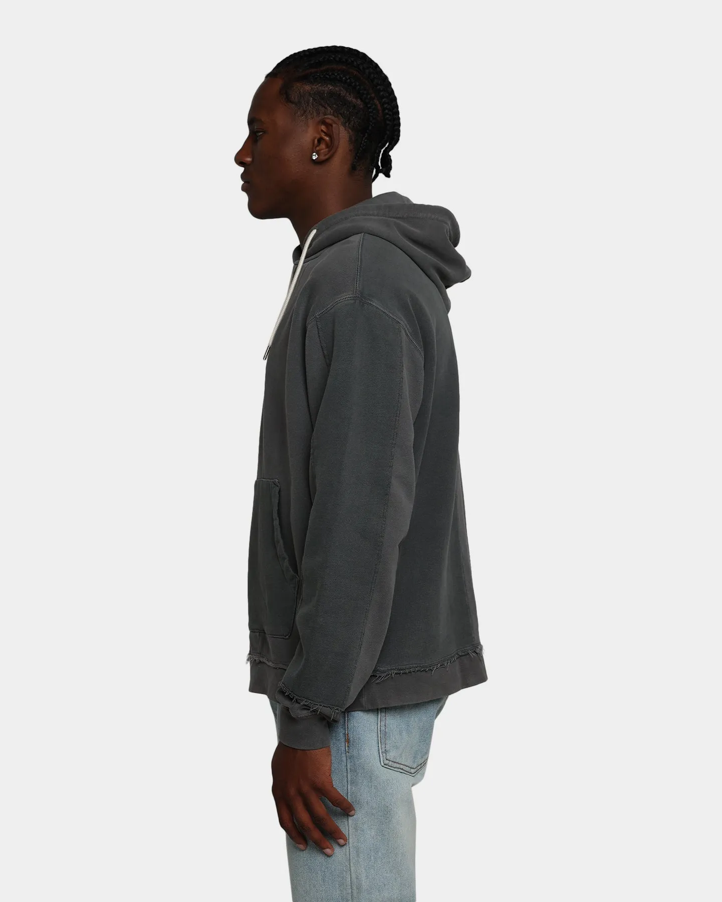 MNML Panelled Vintage Hoodie Black