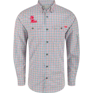 Ole Miss Frat Tattersall Long Sleeve Shirt