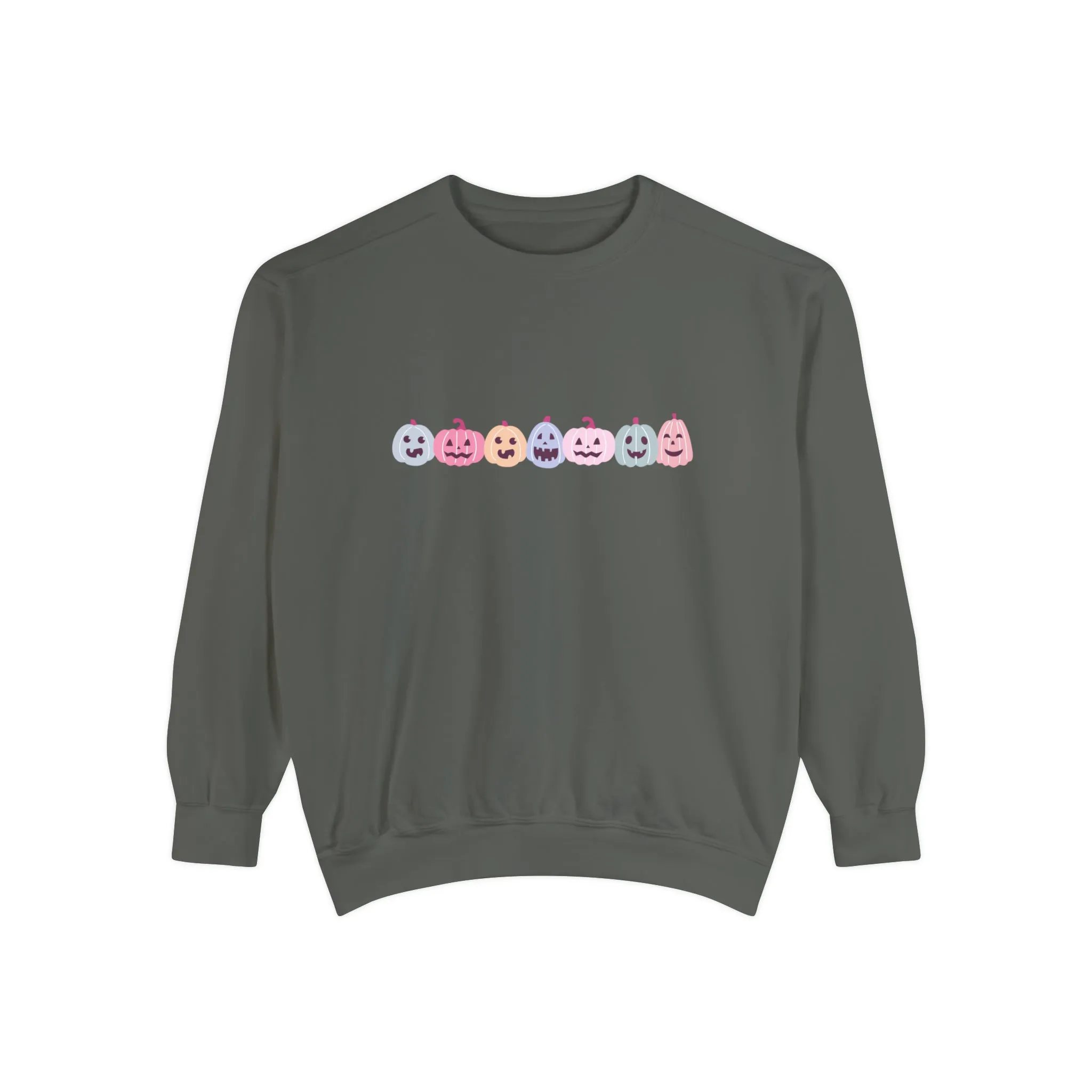 Pastel Pumpkin Sweatshirt, Halloween Pumpkin Sweater, Fall Sweatshirt, Pumpkin Halloween Crewneck, Cute Spooky Season, Pink Comfort Colors