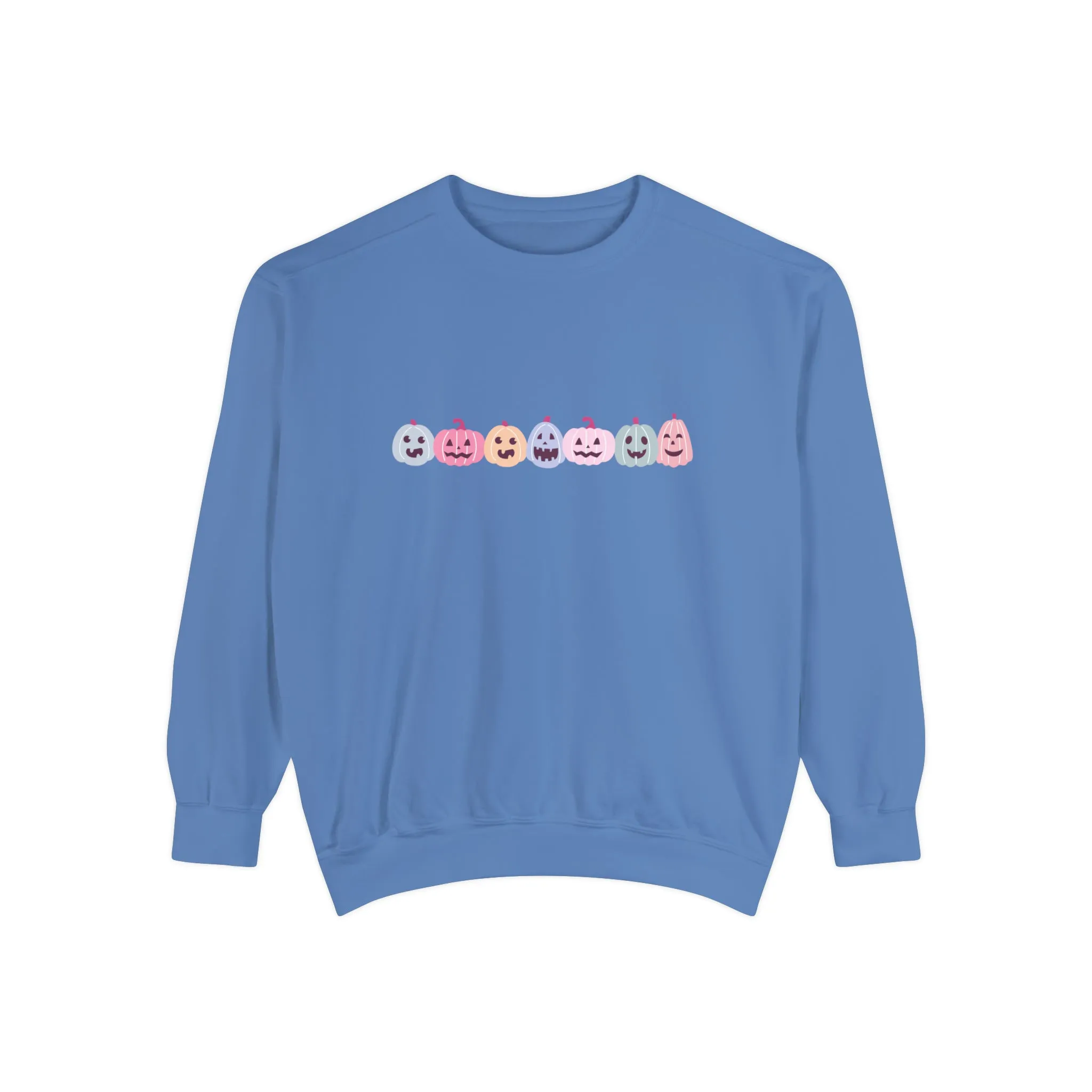 Pastel Pumpkin Sweatshirt, Halloween Pumpkin Sweater, Fall Sweatshirt, Pumpkin Halloween Crewneck, Cute Spooky Season, Pink Comfort Colors