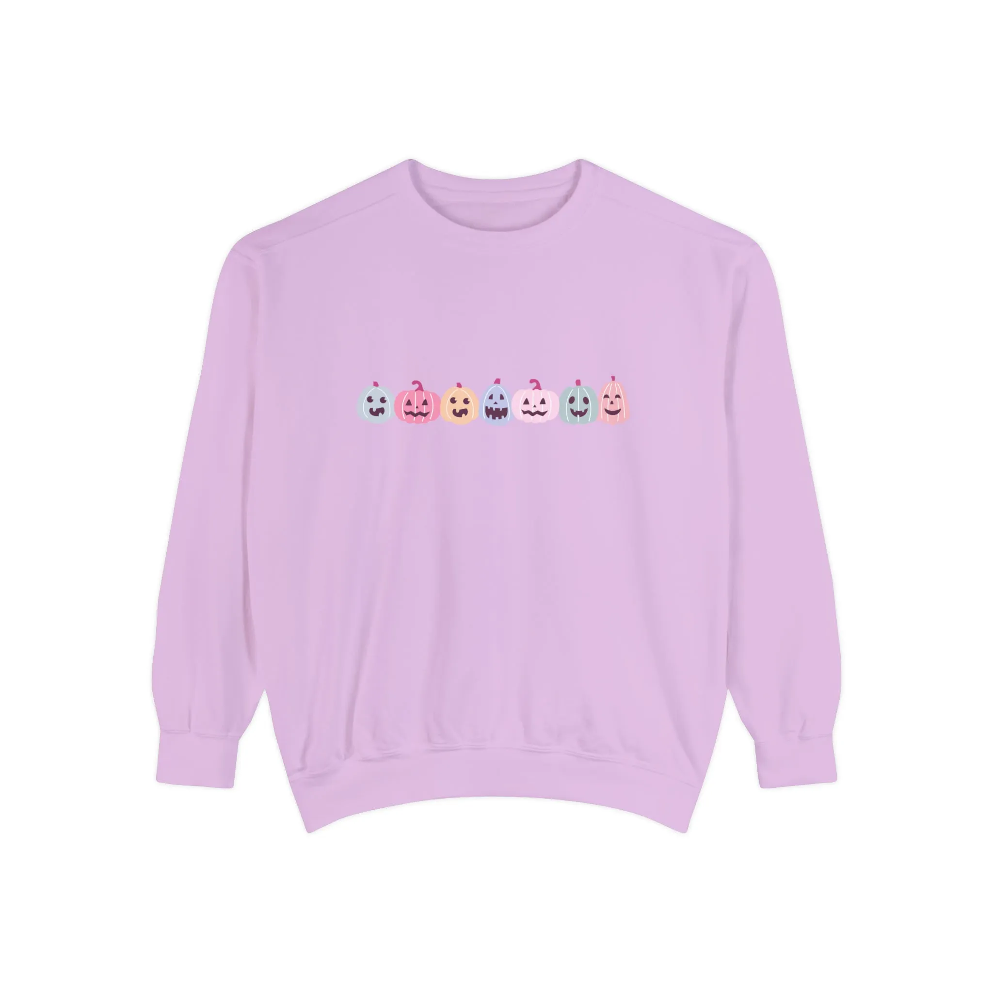 Pastel Pumpkin Sweatshirt, Halloween Pumpkin Sweater, Fall Sweatshirt, Pumpkin Halloween Crewneck, Cute Spooky Season, Pink Comfort Colors