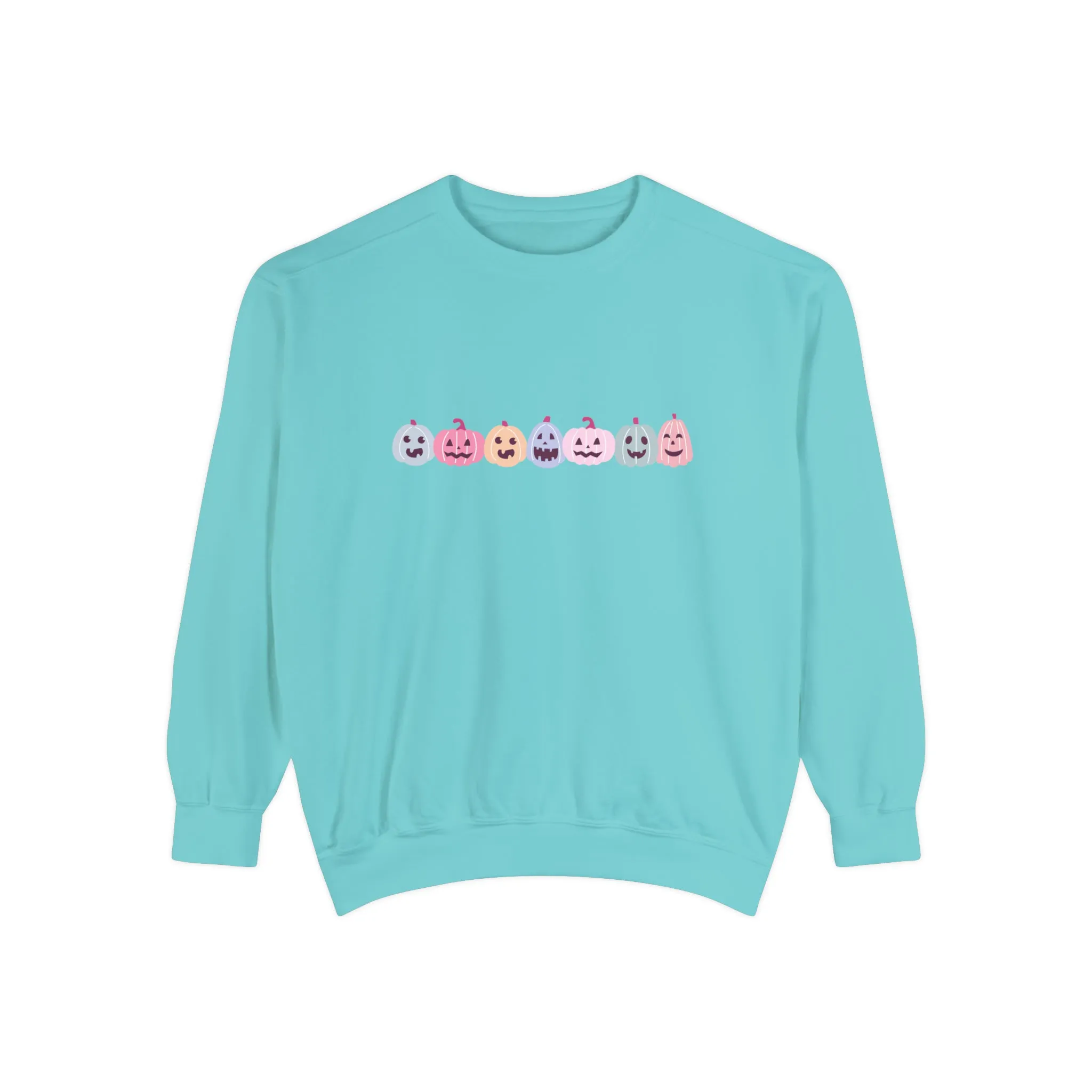 Pastel Pumpkin Sweatshirt, Halloween Pumpkin Sweater, Fall Sweatshirt, Pumpkin Halloween Crewneck, Cute Spooky Season, Pink Comfort Colors