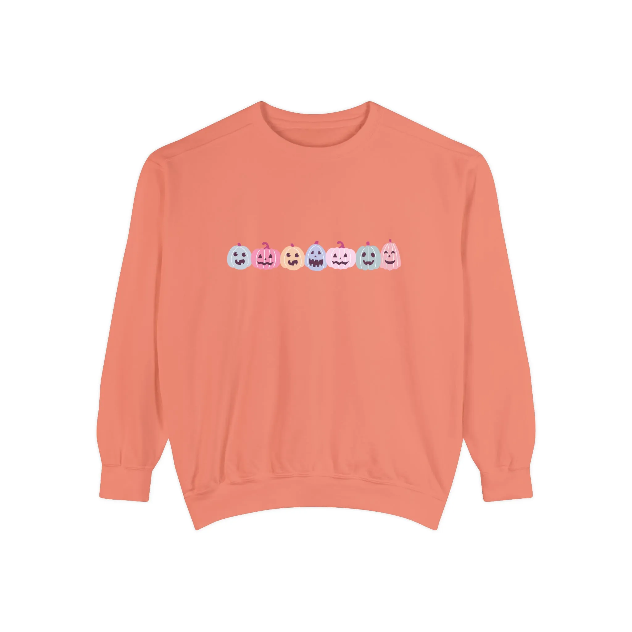 Pastel Pumpkin Sweatshirt, Halloween Pumpkin Sweater, Fall Sweatshirt, Pumpkin Halloween Crewneck, Cute Spooky Season, Pink Comfort Colors
