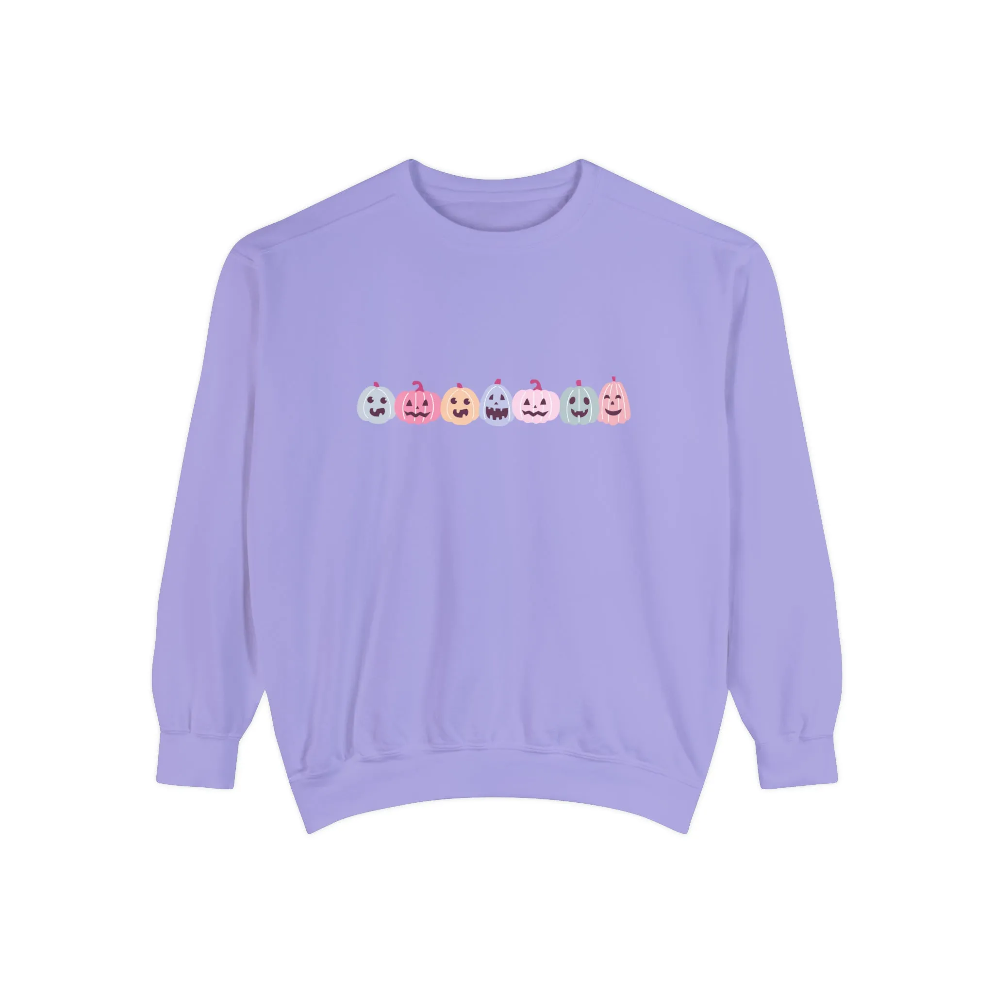 Pastel Pumpkin Sweatshirt, Halloween Pumpkin Sweater, Fall Sweatshirt, Pumpkin Halloween Crewneck, Cute Spooky Season, Pink Comfort Colors