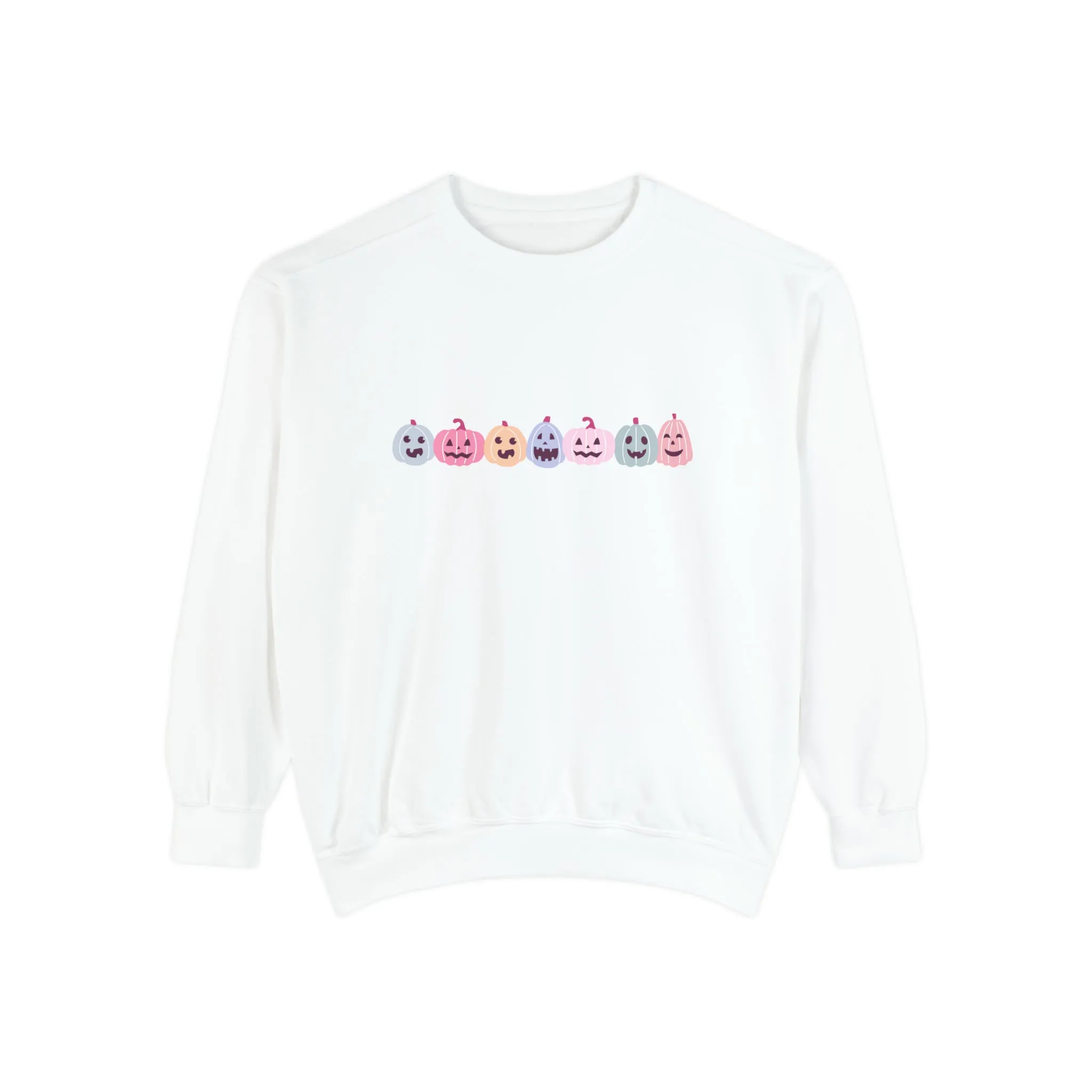 Pastel Pumpkin Sweatshirt, Halloween Pumpkin Sweater, Fall Sweatshirt, Pumpkin Halloween Crewneck, Cute Spooky Season, Pink Comfort Colors