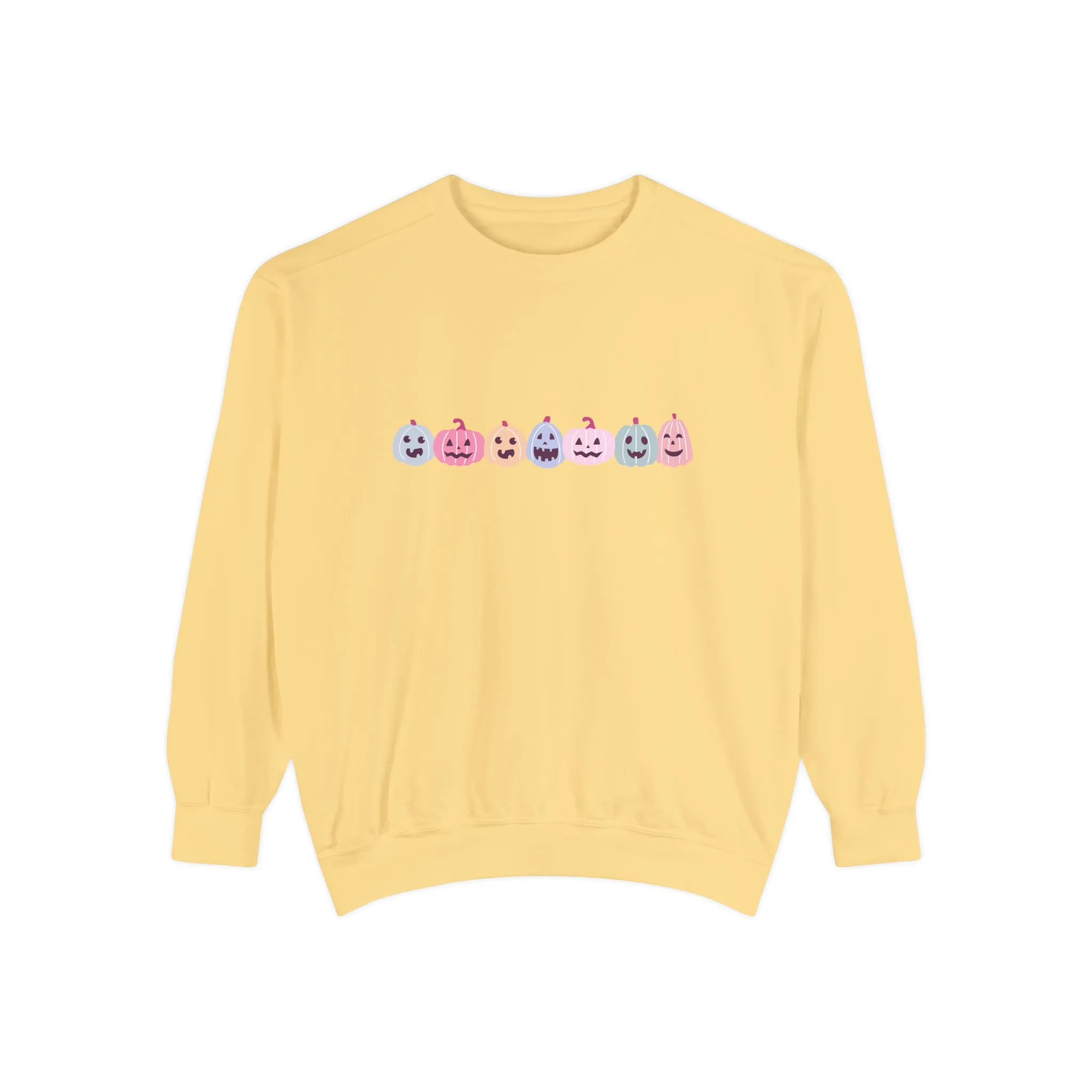 Pastel Pumpkin Sweatshirt, Halloween Pumpkin Sweater, Fall Sweatshirt, Pumpkin Halloween Crewneck, Cute Spooky Season, Pink Comfort Colors