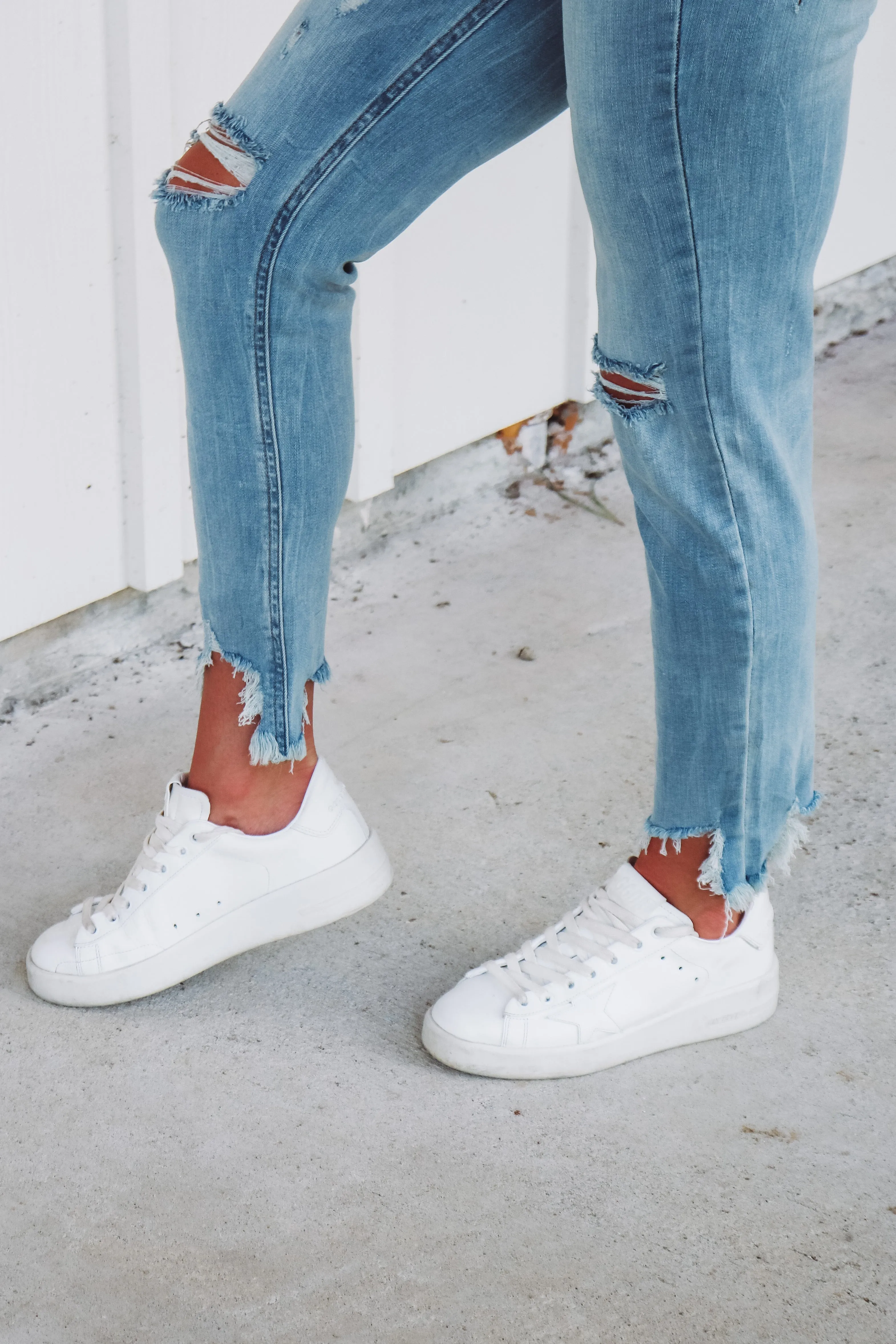Penelope Distressed Girlfriend Jeans