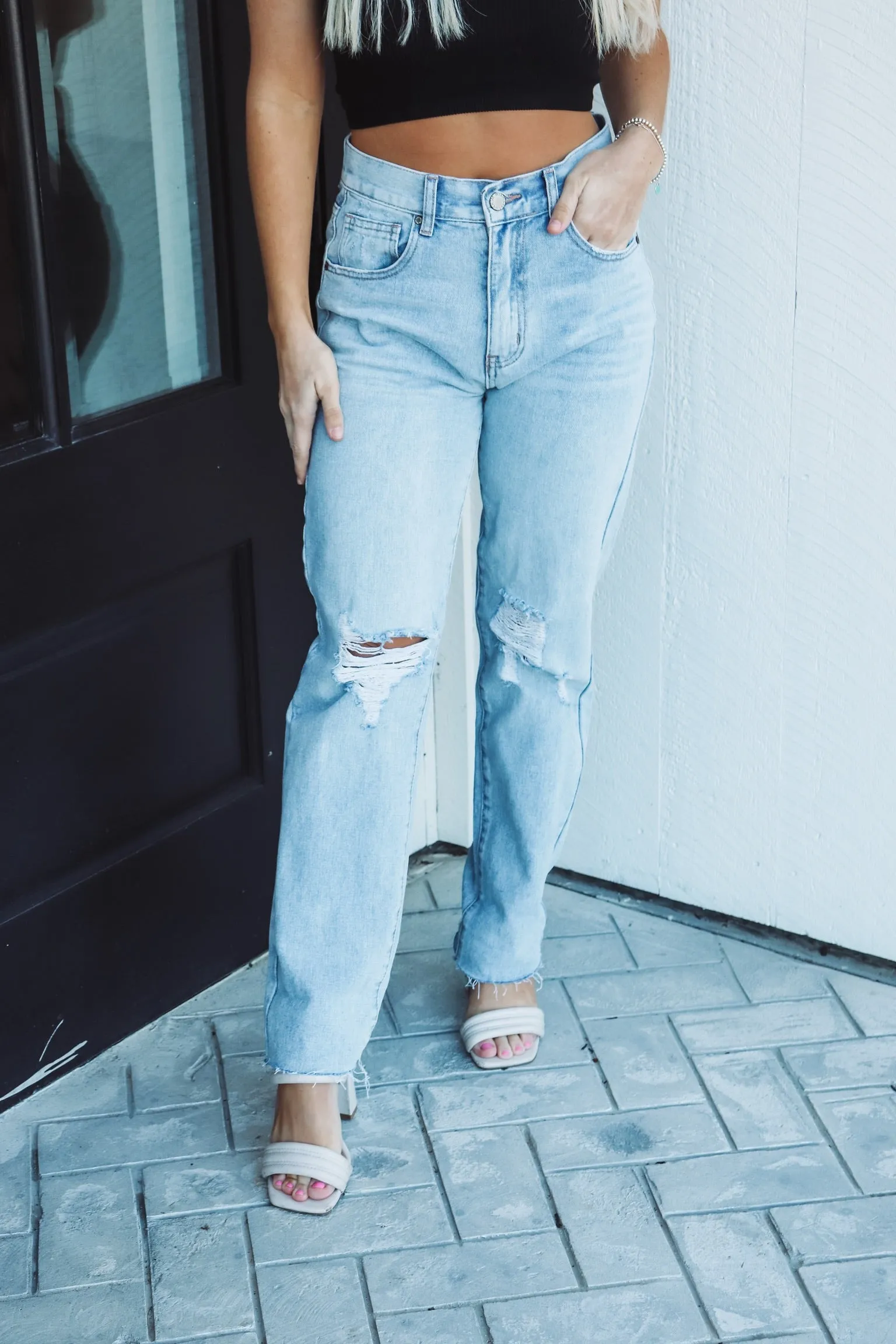 Raw Cut Distressed Denim