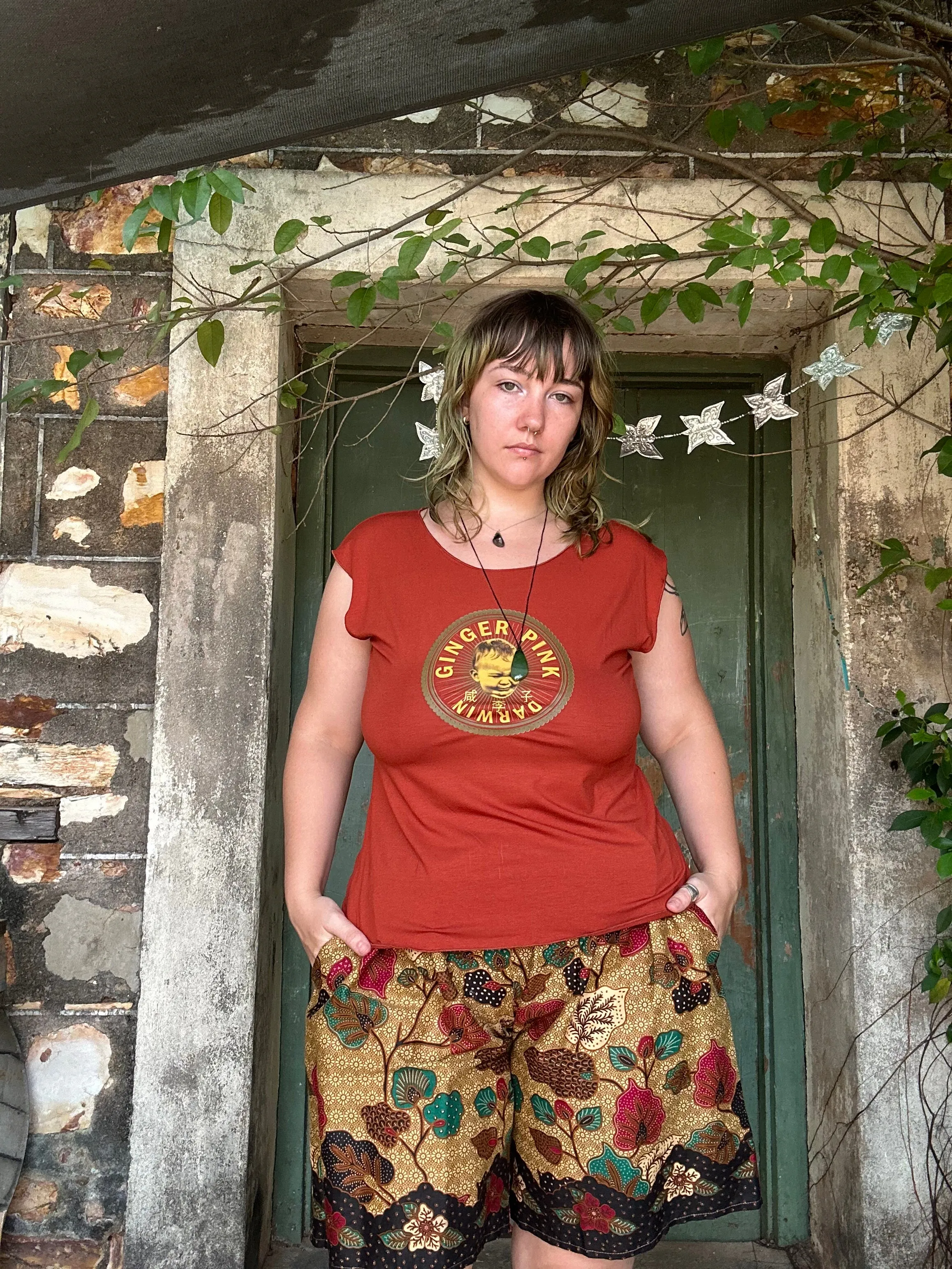Yoga Logo tee in Burnt Orange